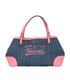 Denim Craft Tote Bag, &pound;495, Handbags, Blue/Pink, Canvas/Leather, Front view